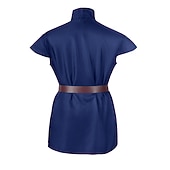 abordables Tapas-Retro Antiguo Medieval siglo 17 Blusa / Falda Traje de cosplay Baile de Máscaras Pirata Guerrero Vikingo Disfraz Hombre Vikingo Fantasía Víspera de Todos los Santos Carnaval Mascarada Evento / Fiesta