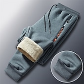 cheap Sweatpants-Men&#039;s Sherpa Fleece Pants Sweatpants Joggers Winter Pants Drawstring Solid Color Comfort Warm Casual Daily Going out Sports Stylish 1 2 Micro-elastic