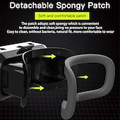 economico Console per videogiochi-vr shinecon visore per realtà virtuale vr occhiali 3d occhiali vr per film tv &amp; videogiochi compatibile ios &amp; smartphone Android con schermo da 4,7 - 7 pollici