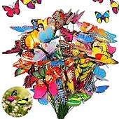 abordables piquets de jardin décoratifs-20 pièces fil métallique papillon plantes enjeux jardin décor papillon enjeux jardin extérieur planteur pot de fleur lit yard jardin pelouse décor