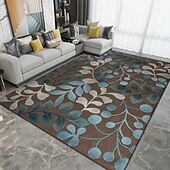 preiswerte Wohn- und Schlafzimmerteppiche-3D-Druck Teppich Blatt Druck Bodenmatte quadratisch Wohnzimmer Schlafzimmer Teppich Fußmatte