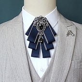 cheap Dinner Party-Men&#039;s Fashion Bow Tie Color Block Black Red Blue 2023