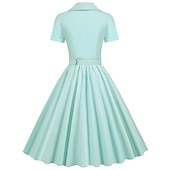 levne Šaty-Retro 50. léta Vintage šaty Koktejlky Houpací šaty Flare šaty Maškarní kostým Dámské Plesová maškaráda Večírek loučení se svobodou nevěsty Dospělé Šaty Šaty pro návrat domů