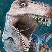 olcso Fiú 3D Állatok-Gyerekek Fiú Póló Tee Állat Dinoszaurus Hosszú ujj Crewneck Gyermek Top Hétköznapi 3D nyomtatás Menő Napi Ősz Tél Sötétzöld 7-13 év
