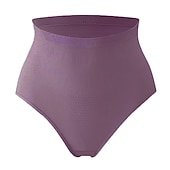 abordables Culottes-Femme Taille haute Élévation de la hanche Couleur unie / unie Sous-vêtements Standard Printemps, Août, Hiver, Eté Violet claire Gros rouge Vert Noir Rose Claire