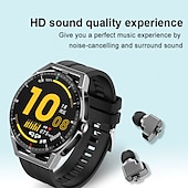 tanie Smartwatche-2 w 1 Smart Watch TWS słuchawki wewnątrz smartwatch HIFI stereo bezprzewodowy zestaw słuchawkowy/odtwarzanie muzyki/sport/fitness