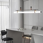 economico Design della linea-Lampada a sospensione a led da 80 cm linea moderna design catena lampada a sospensione regolabile per cucina sala da pranzo soggiorno nero e oro 110-120v 220-240v