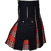 levne Spodní části-Retro Punk a gotika Skotské užitkové kilty Ren Faire Pánské Keltské Plesová maškaráda Večírek Dospělé Sukně
