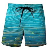 olcso Geometriai nyomat-Férfi Batikolt Úszónadrágok Deszkás short Strand rövidnadrág Közepes csípő Utcai sikk Stílusos Klasszikus stílus Hétköznapi Szabadság Tengerpart Zsinór Rugalmas derék Tervező Ruházat