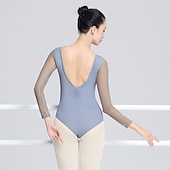 economico Abbigliamento danza classica-Danza classica Abbigliamento sportivo Calzamaglia / Pigiama intero Con ruche Colore Puro A fantasia Per donna Prestazioni Addestramento Manica lunga Alto Poliestere