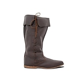 voordelige Schoenen-Middeleeuws Renaissance Schoenen Kniehoge laarzen Platte jazzlaarzen Piraat Viking Kruisvaarder Kostuum Voor heren Uniseks Keltisch Piraat Halloween Maskerade Feest / Uitgaan LARP Ren Faire