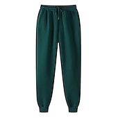 tanie Spodnie dresowe-Męskie Spodnie dresowe Uprawiający jogging Spodnie do biegania Spodnie sportowe Elastyczny pas Równina Komfort Ciepłe Codzienny Styl klasyczny Plus aksamit Czarny Biały Średnio elastyczny