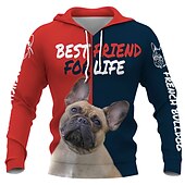 cheap Funny Graphic-Animal Dog letter Hoodie Cartoon Manga Anime 3D Graphic For Couple&#039;s Men&#039;s Women&#039;s Adults&#039; 3D Print