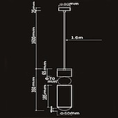 economico Luci Isola cucina-6 cm luci a sospensione a led isola luci design singolo cilindro in metallo galvanizzato moderno 220-240v