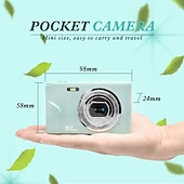 abordables Caméras d&#039;action-Appareil photo numérique 1080p 48 méga pixels caméra de vlogging avec zoom numérique 16x mini caméras portables compactes pour débutants cadeau d&#039;anniversaire