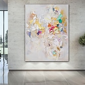 levne Abstraktní malby-velká textura abstraktní olejomalba barvitý malba bílým texturou umění nůž malba ručně malované abstraktní umění velké plátno umění moderního umění
