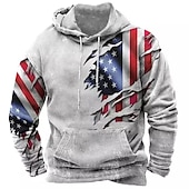 Veterans Day Men's Patriot Patriotic Veteran Graphic Prints National Flag Hoodie Hoodies Sweatshirt Pullover Hoodie Sweatshirt Long Sleeve Hooded Sweatshirt Hooded Streetwear 3D Print Daily Sports3