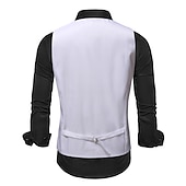 זול ג&#039;קט גברים-בגדי ריקוד גברים וסט חֲזִיָה Gilet חתונה משרד קריירה לבוש יומיומי מסיבה\קוקטייל עסקים מודרני עכשווי אביב סתיו רקום כיס דפוס כפתור למטה פוליאסטר רך חוץ נוח פרח חזה יחיד צווארון V רגיל