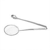 economico Griglie e cucina all&#039;aperto-Pinza per filtro a maglia fine in acciaio inossidabile Cucchiaio per filtro dell&#039;olio 2 in 1 colino per olio con clip per filtro olio per friggere filtro per barbecue multifunzionale filtro per filtro