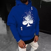 economico Felpe con cappuccio da uomo-Per uomo Tinta unica Carte francesi Felpa con cappuccio Felpe Felpa Felpa con cappuccio Manica lunga Felpa con cappuccio Con cappuccio Streetwear Stampa a caldo Sportivo Informale Abbigliamento di