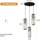 economico Lampadari-lampada a sospensione a led illuminazione a sospensione cromata/oro moderna lampada a sospensione mini lampadari di cristallo lampada a sospensione regolabile per sala da pranzo con isola cucina (1/3