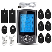 abordables Masajeador de cuerpo entero-Estimulador muscular Tens máquina de masaje corporal eléctrico EMS de 36 modos terapia digital para adelgazar electrosimulador de doble canal con 10 almohadillas a prueba de polvo regalo de San