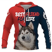 cheap Funny Graphic-Animal Dog letter Hoodie Cartoon Manga Anime 3D Graphic For Couple&#039;s Men&#039;s Women&#039;s Adults&#039; 3D Print