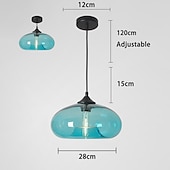 economico Luci Isola cucina-lampada a sospensione a led 28 cm lampada a sospensione design singolo in vetro elettrolitico moderno stile nordico 110-240 v