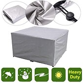 baratos capas de móveis de pátio-Cobertura de móveis de pátio 210d tecido oxford cobertura de móveis de prata ao ar livre jardim capa impermeável mesa de pátio e combinação de cadeira capa de poeira