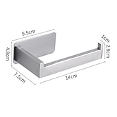 halpa Vessapaperitelineet-itseliimautuva wc-paperiteline seinään kiinnitettävä kylpyhuone 304 ruostumattomasta teräksestä valmistettu paperipyyhe teline wc monitoiminen wc-paperiteline rei&#039;itetty talouspaperiteline