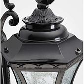abordables luces de pared al aire libre-Aplique de pared led accesorio de iluminación antiguo aplique de pared linterna externa impermeable a prueba de óxido de aluminio linterna de vidrio lámpara de pared linterna patio jardín balcón