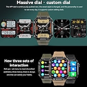 abordables Relojes inteligentes-iPS mk66 Reloj inteligente 1.85 pulgada Smartwatch Reloj elegante Bluetooth Podómetro Recordatorio de Llamadas Seguimiento de Actividad Compatible con Android iOS Mujer Hombre Impermeable Larga