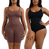 billiga Shapewear-shapewear för kvinnor magkontroll full byst kroppsformare bodysuit rumpa lyfter lår smalare