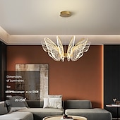 cheap Chandeliers-LED Pendant Light Butterfly Design 68cm Single Design Metal LED Nordic Style 220-240V