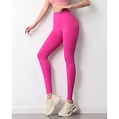 זול חותלות וגרביונים ליוגה-חותלות לנשים הרמת ישבן מכנסי יוגה גבוהים טיקטוק גרביונים בטן שליטה מהיר יבש ניילון ספנדקס יוגה כושר ריצה חדר כושר אימון פעיל בגדים שחור צהוב כחול ספורט גמישות גבוהה