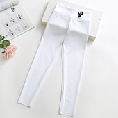 economico Pantaloni e gonne-Bambino Da ragazza Leggings foderati in pile Animali Attivo Esterno 7-13 anni Inverno Nero Bianco Rosa