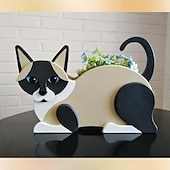 economico contenitori per piante-fioriere da giardino, simpatica fioriera a forma di animale di cartone animato a forma di cane gatto, fioriera succulenta per piante viventi o artificiali per balcone di casa, decorazione da giardino