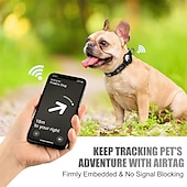 cheap Airtag Cases-LED Dog Collar with AirTag Holder – IPX7 Waterproof USB-C Rechargeable Glow Nylon Pet Collar for Small Dogs &amp; Puppies, Light Up Flashing for Night Walking