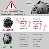 preiswerte Garmin-Uhrenarmbänder-Uhrenarmband für Garmin Fenix 7X Pro 6X 5X Plus Epix Pro 51mm Tactix 7 Amoled Instinct 2X Quatix Enduro Descent Mk2i Mk2 26mm Silikon Ersatz Gurt 26mm Sportarmband Armband