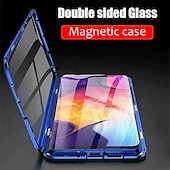 Недорогие Чехлы для Samsung-телефон Кейс для Назначение SSamsung Galaxy S24 S23 S22 S21 S20 Plus Ultra A54 A34 A14 A72 A32 A52 S25 Ультра Магнитный адсорбционный футляр Полная защита тела Защита от пыли Двусторонний Прозрачный