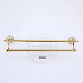 abordables Barres repose-serviettes-porte-serviettes ti-golden porte-serviettes en céramique mural pour salle de bain support de tour à 2 niveaux 1 pc
