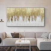 Handmade Oil Painting Canvas Wall Art Decoration Golden Fleeting Abstract for Home Decor Rolled Frameless Unstretched Painting 17
