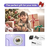 abordables Caméras d&#039;action-Appareil photo numérique 1080p 48 méga pixels caméra de vlogging avec zoom numérique 16x mini caméras portables compactes pour débutants cadeau d&#039;anniversaire