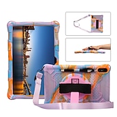 cheap Samsung Tablets Case-Tablet Case Cover For Samsung Galaxy Tab S8 S7 S6 A8 A7 Lite 8.7&quot; 10.4&quot; 10.5&quot; 11&quot; A 8.0&quot; 2022 2021 2020 2019 Portable Handle Shoulder Strap Solid Colored Armor Silicone For Kids