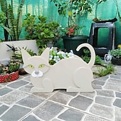 economico contenitori per piante-fioriere da giardino, simpatica fioriera a forma di animale di cartone animato a forma di cane gatto, fioriera succulenta per piante viventi o artificiali per balcone di casa, decorazione da giardino