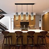 economico Lampadari-lampada a sospensione a led illuminazione a sospensione cromata/oro moderna lampada a sospensione mini lampadari di cristallo lampada a sospensione regolabile per sala da pranzo con isola cucina (1/3