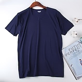 economico Magliette casual da uomo-Per uomo Maglietta Manica Corta Scollo a V Estate Primavera Colore Solido / Tinta Unita Senza cuciture Essenziale Casual Casuale Quotidiano Rosso bordeaux Nero Bianco Maglietta Top per Uomo