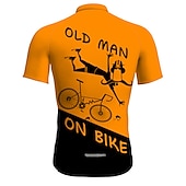 economico Maglie da uomo-Per uomo Maglia da Ciclismo Grafico Divertente VECCHIO IN BICICLETTA Manica Corta Bicicletta Maglia Top con 3 tasche posteriori Mountain Bike MTB Ciclismo su strada Asciugatura Rapida Strisce