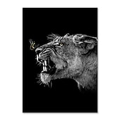 זול Animal Prints-הדפסי בד אמנות קיר בעלי חיים קישוט בית עיצוב בד מגולגל ללא מסגרת לא ממוסגרת לא מתוחה