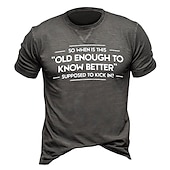 baratos Camiseta gráfica masculina-Homens Letra Estampas Abstratas Camiseta Estilo casual Algodão Manga Curta Gráfico Camisa Preto Vinho Azul Marinho Escuro Camiseta confortável Férias Rua Roupas de estilistas